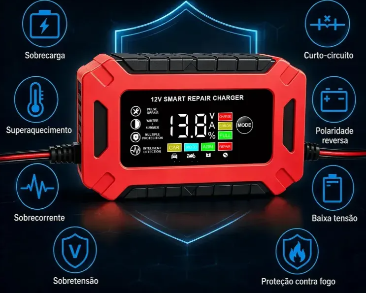 Cargador de Bateria Inteligente 12 v